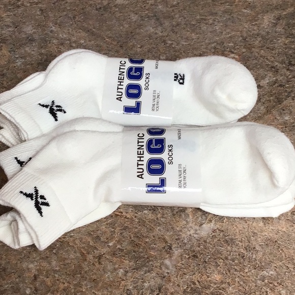 Authentic Logo (Reebok) White Socks - Picture 1 of 2